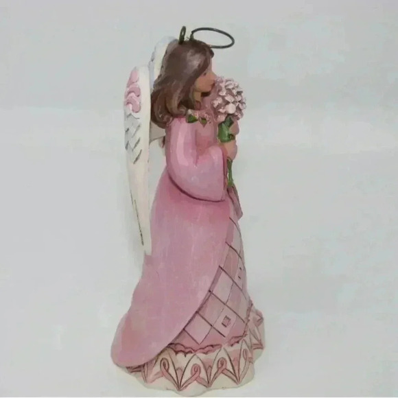 Jim Shore Heartwood Creek Breast Cancer Awareness Angel, 4.5" - Picture 6 of 7